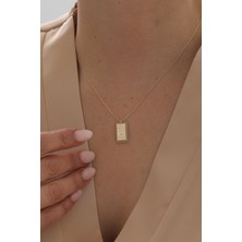 Yavuz Kuyumculuk 14 Ayar Altın Taşlı Külçe Kolye