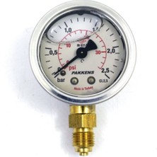 PremiumPort G 1/4 Inç, 0-2.5 Bar, 50 Mm, Alttan Bağlantılı, Gliserinli Manometre