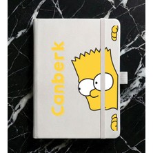 Senada Kişiye Özel Isim Yazılı Tarihsiz 192 Sayfa Mini Termo Defter Baskılı Desenli 9X14 cm Beyaz - 11-Seri