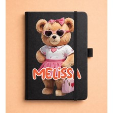 Senada Kişiye Özel Isim Yazılı Tarihsiz 224 Sayfa Not Defteri Baskılı Desenli 13X21 cm Siyah - MODEL-CODE14