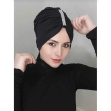 Butik Ayvitrin Kadın Taş Detay Büzgülü Bone