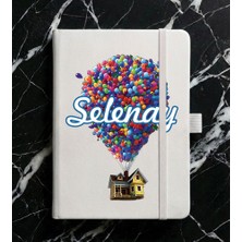 Senada Kişiye Özel Isim Yazılı Tarihsiz 224 Sayfa Not Defteri Baskılı Desenli 13X21 cm Beyaz Çizim No 17