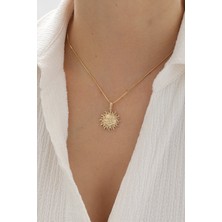 Yavuz Kuyumculuk 14 Ayar Altın Tondo Zincir Güneş Kolye