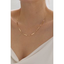 Yavuz Kuyumculuk 14 Ayar Altın Ataş Zincir Plaka Kolye