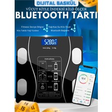 Normadia Dijital LCD Banyo Baskülü, Bluetooth ile Vücut Kitle ve Yağ Ölçer
