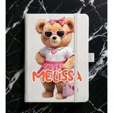 Senada Kişiye Özel Isim Yazılı Tarihsiz 192 Sayfa Mini Termo Defter Baskılı Desenli 9X14 cm Beyaz - MODEL-CODE14