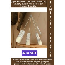 Wintoup Şişe Kavanoz Termos Biberon Pipet Zor Nokta Iç Derin Temizlik Esnek Dayanıklı Yumuşak Tel Fırça Seti