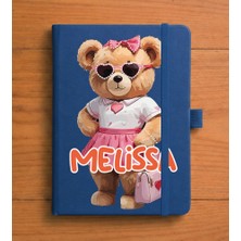 Senada Kişiye Özel Isim Yazılı Tarihsiz 192 Sayfa Mini Termo Defter Baskılı Desenli 9X14 cm Lacivert - MODEL-CODE14