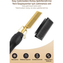 Normadia Işlevsel Bakır Taraklı Isıtmalı Saç Düzleştirici, Parlak ve Pürüzsüz Saçlar Için