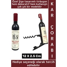 Wintoup Özel Tasarım Dekoratif Hediyelik Şık Şişe Tasarımlı Şarap Şişesi Pratik Mantar Tıpa Açacağı Tirbuşon