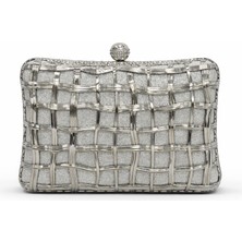 Queen Elizabeth Kadın Abiye Portföy Çanta Gümüş 65052-19