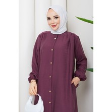 Pamuk Butik Kadın Büzgü Detaylı Yandan Cepli Kap -PMK513