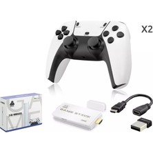 Nodar ND764 Çift Kollu Retro Game Konsolu 64GB Beyaz Kablosuz