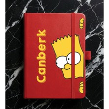 Senada Kişiye Özel Isim Yazılı Tarihsiz 192 Sayfa Mini Termo Defter Baskılı Desenli 9X14 cm Kırmızı - 11-Seri