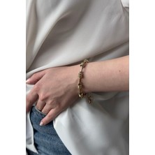 Zümrüt Sarraf 14 Ayar Altın Eterna 3 Renk Geçmeli Bileklik