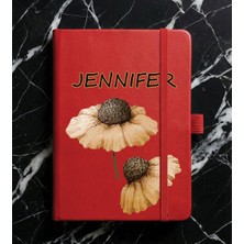 Senada Kişiye Özel Isim Yazılı Tarihsiz 224 Sayfa Not Defteri Baskılı Desenli 13X21 cm Kırmızı Dsnn 27