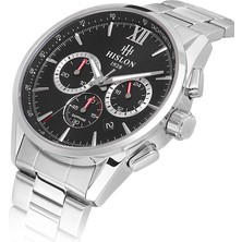 Hislon Gümüş Çelik Kordon Erkek Kol Saati MS206S-04SS