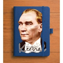 Senada Kişiye Özel Isim Yazılı Tarihsiz 192 Sayfa Mini Termo Defter Baskılı Desenli 9X14 cm Lacivert STOCK-023