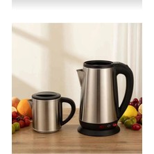 Özbience Paslanmaz Çelik 2+1 Çaycı Kettle 1650 W, Şık ve Güçlü Tasarım