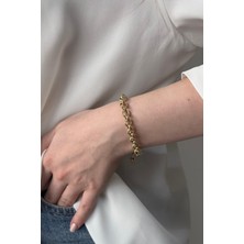 Zümrüt Sarraf 14 Ayar Altın Halka Geçmeli Bileklik