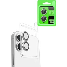 Ismiyl  iPhone 16 Raze Metal Kamera Lens - Beyaz 255669