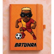 Senada Kişiye Özel Isim Yazılı Tarihsiz 224 Sayfa Not Defteri Baskılı Desenli 13X21 cm Turuncu - Modatsrm 6