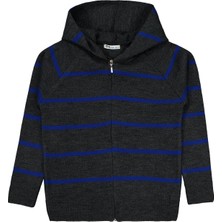 Civil Boys Çizgili Desenli 10-13 Yaş Hırka - Gri 12-13 Yaş