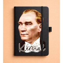 Senada Kişiye Özel Isim Yazılı Tarihsiz 192 Sayfa Mini Termo Defter Baskılı Desenli 9X14 cm Siyah STOCK-023