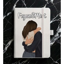 Senada Kişiye Özel Isim Yazılı Tarihsiz 192 Sayfa Mini Termo Defter Baskılı Desenli 9X14 cm Beyaz - MODEL0010