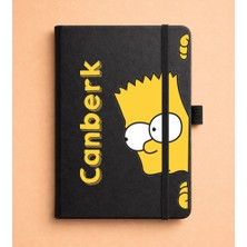 Senada Kişiye Özel Isim Yazılı Tarihsiz 192 Sayfa Mini Termo Defter Baskılı Desenli 9X14 cm Siyah - 11-Seri