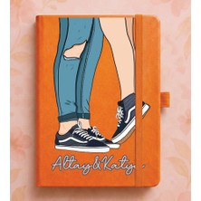 Senada Kişiye Özel Isim Yazılı Tarihsiz 224 Sayfa Not Defteri Baskılı Desenli 13X21 cm Turuncu Grafik/19