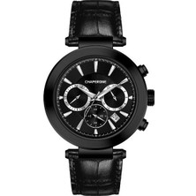 Chaperone Siyah Deri Kordon Erkek Kol Saati L-C000494