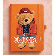 Senada Kişiye Özel Isim Yazılı Tarihsiz 192 Sayfa Mini Termo Defter Baskılı Desenli 9X14 cm Turuncu - RENK-013