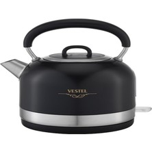 Vestel Şık Siyah 1.7 Litre Su Isıtıcı, Modern ve Kullanışlı Tasarım