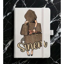 Senada Kişiye Özel Isim Yazılı Tarihsiz 224 Sayfa Not Defteri Baskılı Desenli 13X21 cm Beyaz - 15-Number