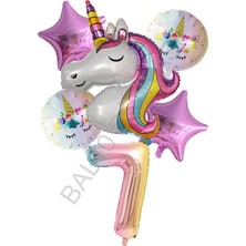 Best Parti Unicorn Rakam At Yıldız Doğum Günü Parti Seti Yaş-7