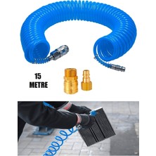 PremiumPort Yüksek Kaliteli 15 Metre Spiral Hortum Recor Seti, Dayanıklı ve Pratik Kullanım