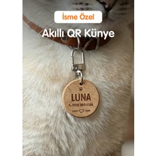 Ben Evcilim İsimli Kedi Künyesi QR Kodlu Dijital Profilli Akıllı Künye - 30MM