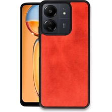 Ismiyl  Xiaomi Redmi 13C Kılıf Aras Deri Kapak - Kırmızı 255669