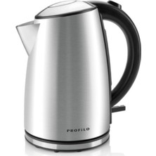 Profilo Paslanmaz Çelik 1.7 Litre Su Isıtıcı Kettle, Pratik ve Şık Tasarım