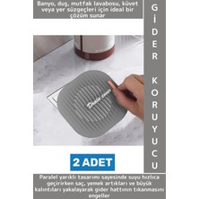 Wintoup Hijyenik Mutfak Banyo Küvet Lavabo Pas Küf Tutmaz Süzgeçli Lavabo Gider Koruyucu Silikon Mat 2 Adet