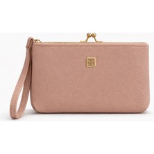 Queen Elizabeth Kadın Abiye Portföy Çanta Pudra 2165