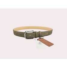 İstanbul Belt Erkek Hakiki Süet Deri Kemer – 4 CM – Gümüş Ton Tokalı, Dayanıklı, Şık & Gerçek Deriden Kemer