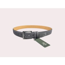 İstanbul Belt Erkek Hakiki Süet Deri Kemer – 4 CM – Gümüş Ton Tokalı, Dayanıklı, Şık & Gerçek Deriden Kemer