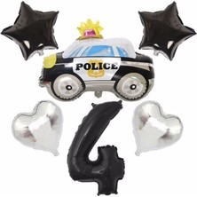 İstoç Parti Polis Arabası Balon Folyo Set Konsept Yaş 4