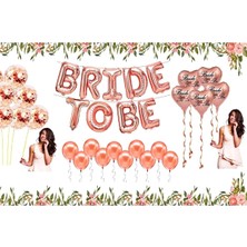 İstoç Parti Bride To Be Rose Gold Balon Set Bekarlığa Veda Partisi Set-3