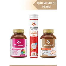 Vitasent Işıltı ve Enerji Paketi - Biotin Keratin - Bromelain - L Karnitin ve D3 Cilt Bakım