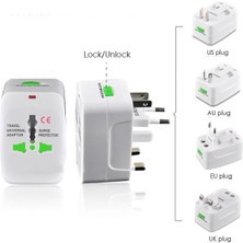 Tograt Üniversal Priz Dönüştürücü - Evrensel Uluslararası Seyahat Fişi - Sigortalı