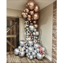 İstoç Parti Krom Gold ve Krom Gümüş Balon Zinciri 100 Adet