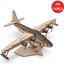 Algwood 3D Ahşap Uçak Maketi Short Solent Modeli - 218 Parça Kendin Yap (Dıy) Hobi Kiti